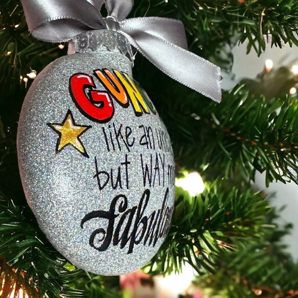 Christmas Ornament: GUNCLE – Your Fabulous Holiday Sidekick! Handmade Gift